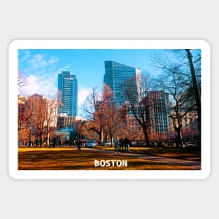 Boston city fall Sticker